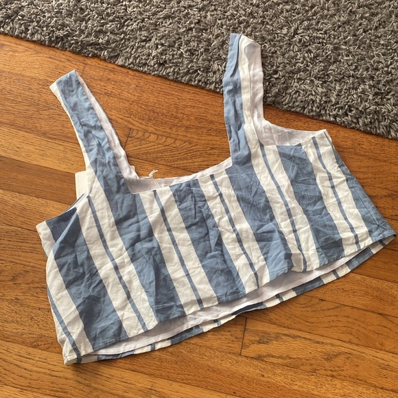 NWT Show Me Your Mumu Tara Striped Crop Top Size Large - Picture 9 of 14